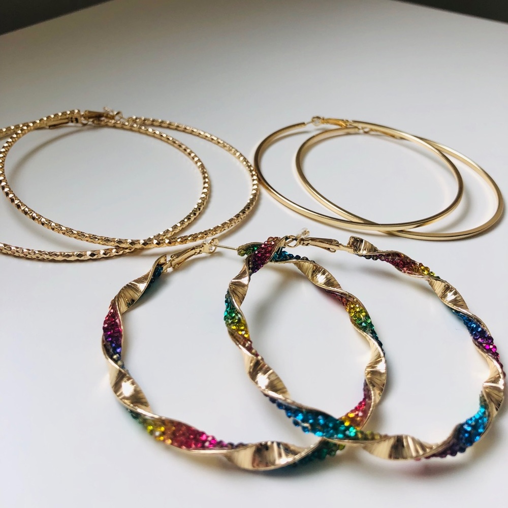 3 Hola Hoops Earrings - FIRM